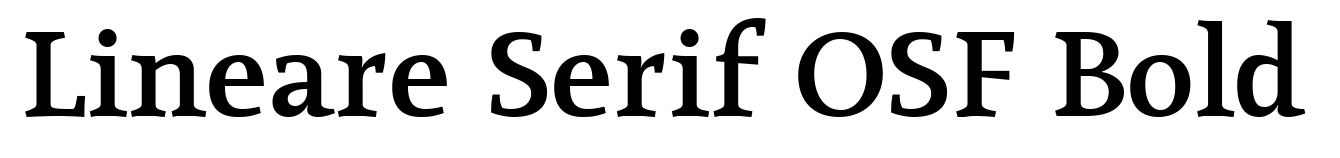 Lineare Serif OSF Bold